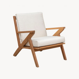 Sunny Overseas Brown Wooden Modern Lounge Chair, For Hotel